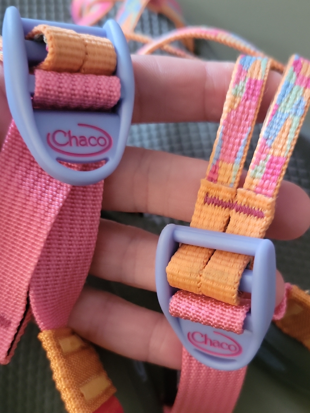 Chaco ZX2 Cloud Sandal Adjustable Straps Cushioned Rubber Sole Pink Orange 8 - Picture 9 of 11